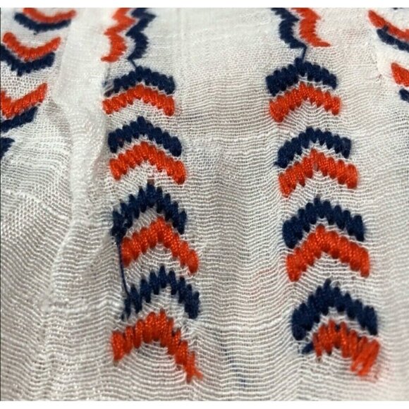 Timing Sleeveless Blouse Tank Top Women Sz M White Embroidery Boho Retro Hippie - Picture 5 of 10